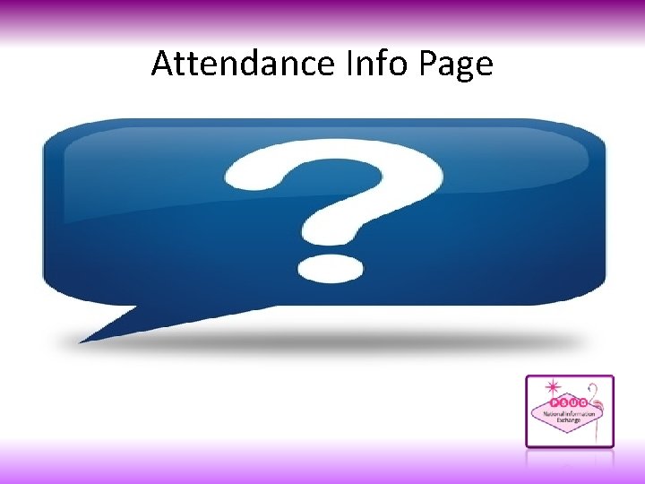 Attendance Info Page 