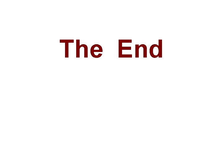 The End 