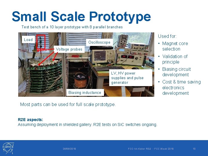 Small Scale Prototype Test bench of a 10 layer prototype with 8 parallel branches