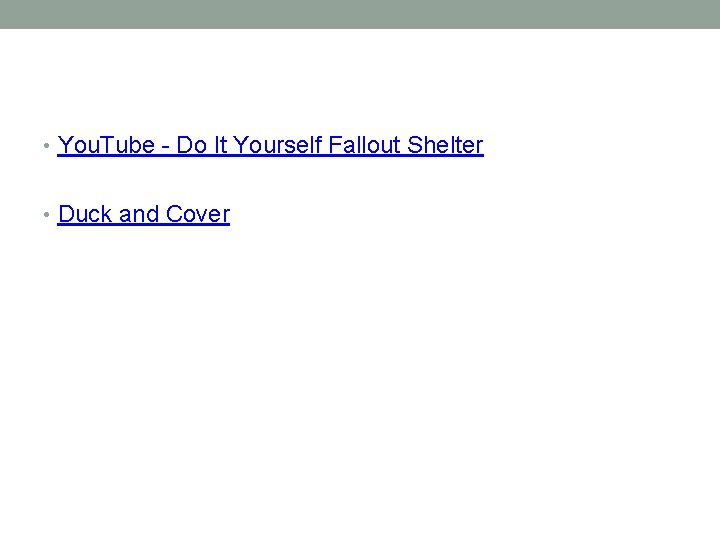 • You. Tube - Do It Yourself Fallout Shelter • Duck and Cover • You. Tube - Do It Yourself Fallout Shelter • Duck and Cover