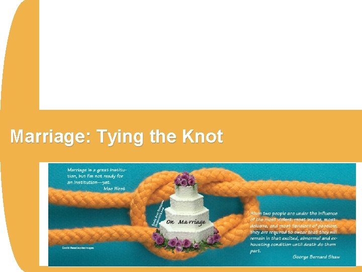 Marriage: Tying the Knot 