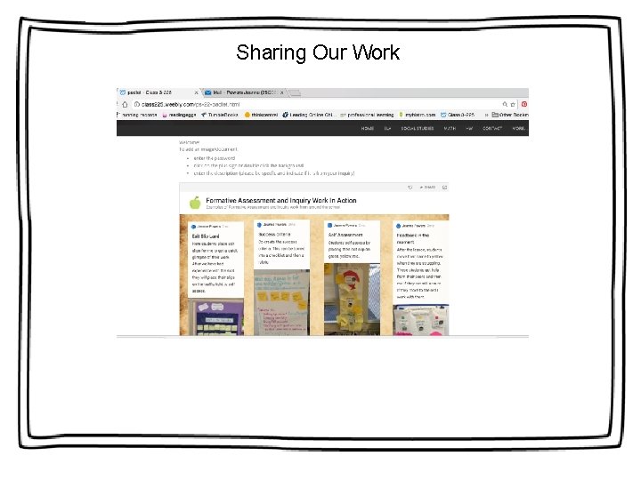 Sharing Our Work 