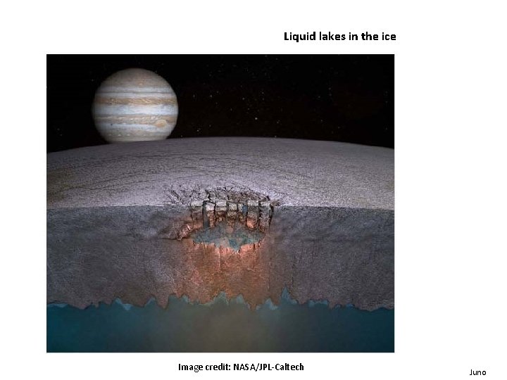 Liquid lakes in the ice Image credit: NASA/JPL-Caltech Juno Liquid lakes in the ice Image credit: NASA/JPL-Caltech Juno