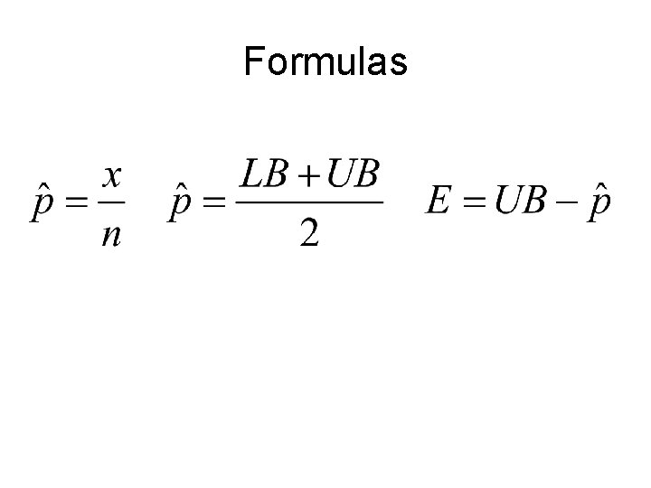 Formulas 