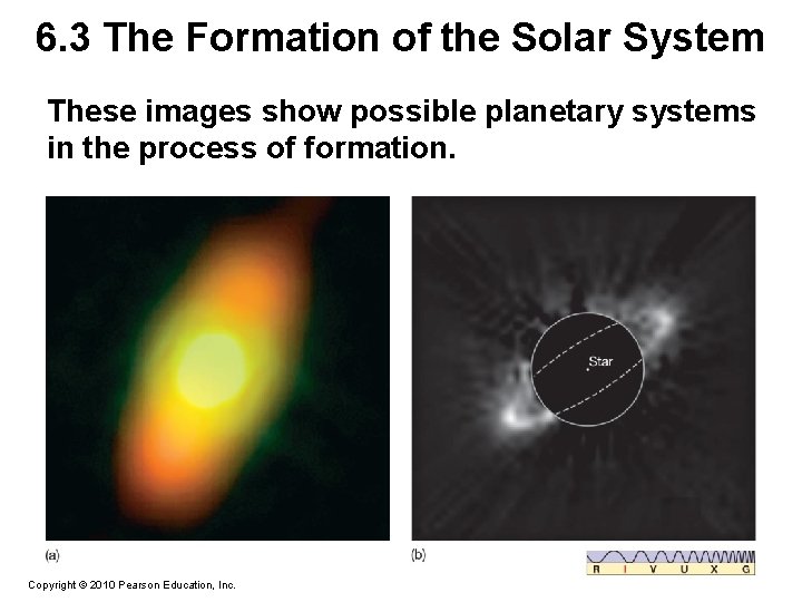 6. 3 The Formation of the Solar System These images show possible planetary systems