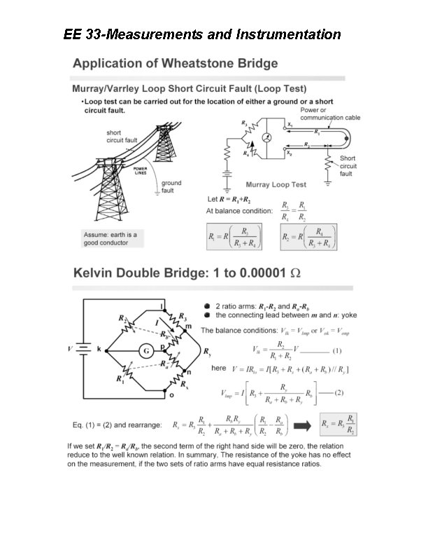 EE 33 -Measurements and Instrumentation 