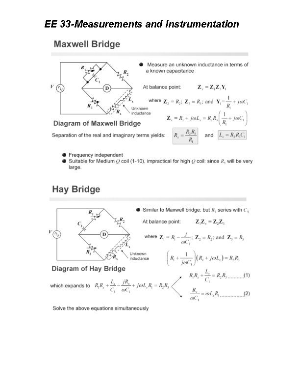 EE 33 -Measurements and Instrumentation 