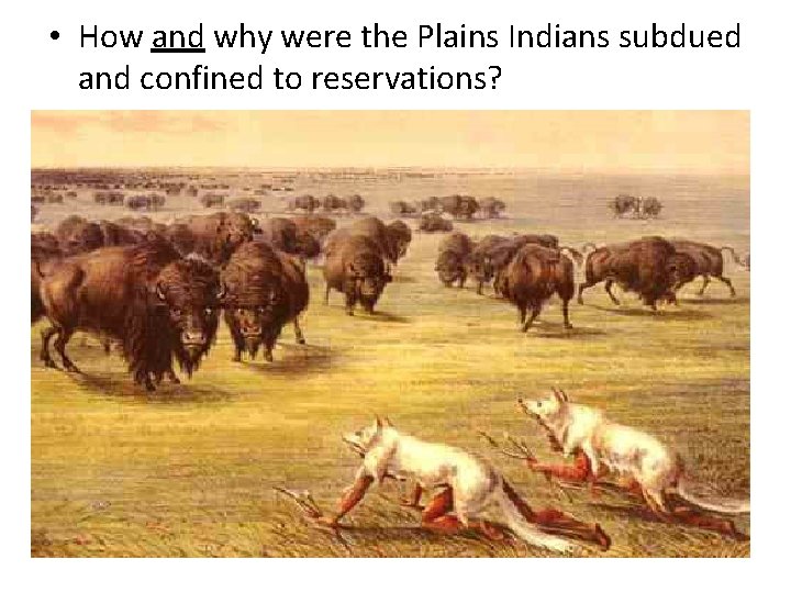  • How and why were the Plains Indians subdued and confined to reservations?