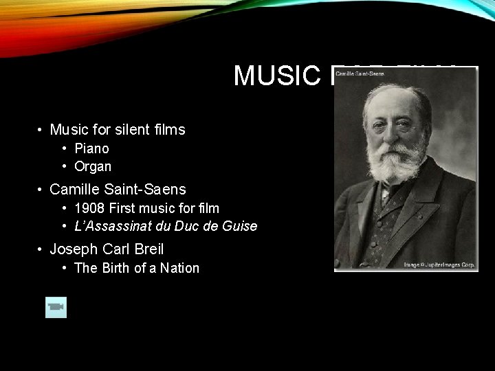 MUSIC FOR FILM • Music for silent films • Piano • Organ • Camille