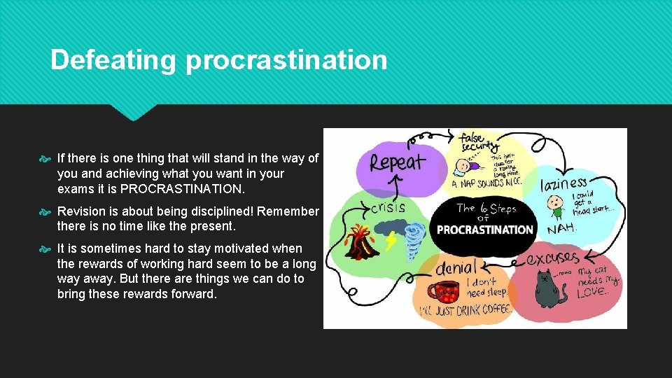 Defeating procrastination If there is one thing that will stand in the way of