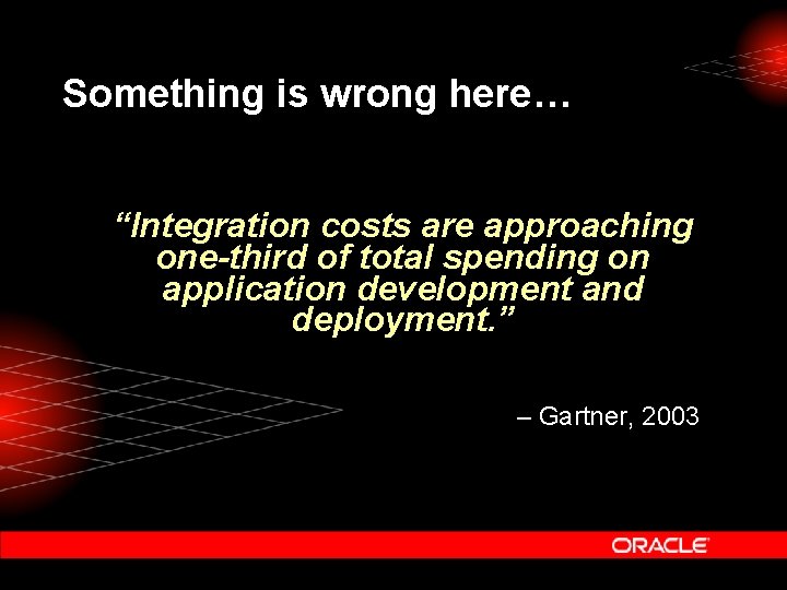 Something is wrong here… “Integration costs are approaching one-third of total spending on application
