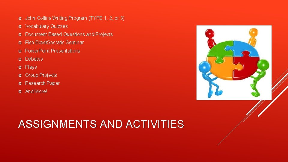  John Collins Writing Program (TYPE 1, 2, or 3) Vocabulary Quizzes Document Based