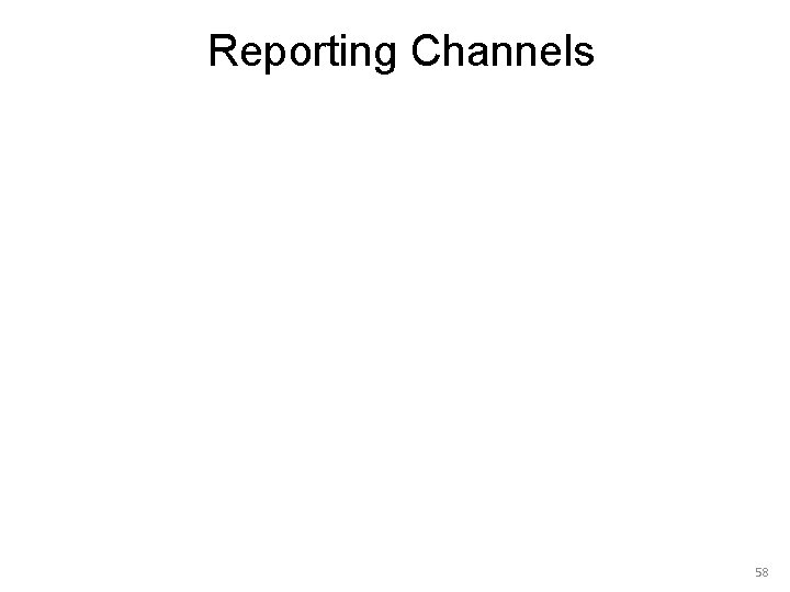 Reporting Channels 58 