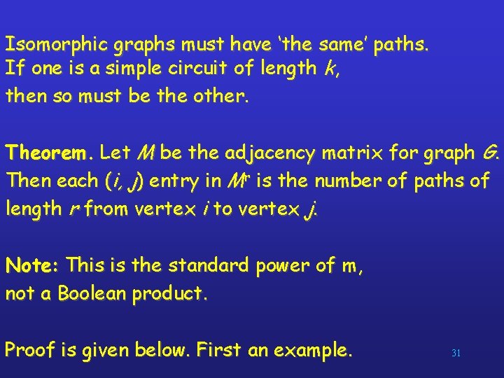 Isomorphic graphs must have ‘the same’ paths. If one is a simple circuit of
