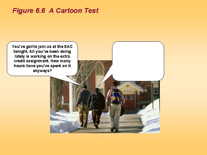 Figure 6. 6 A Cartoon Test You’ve got to join us at the SAC