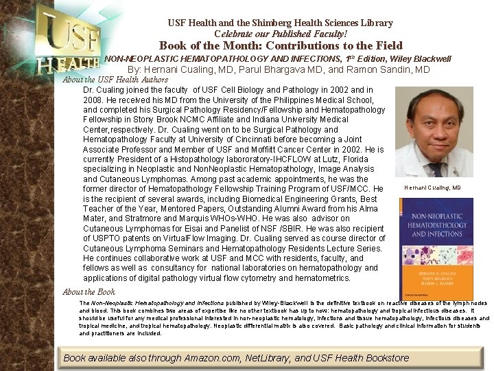 USF Health and the Shimberg Health Sciences Library Celebrate our Published Faculty! Book of