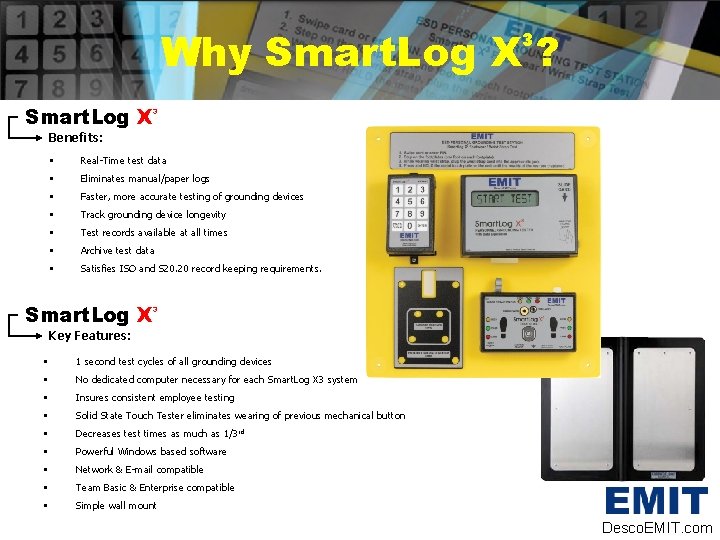 Why Smart. Log X ? 3 Smart. Log X 3 Benefits: • Real-Time test