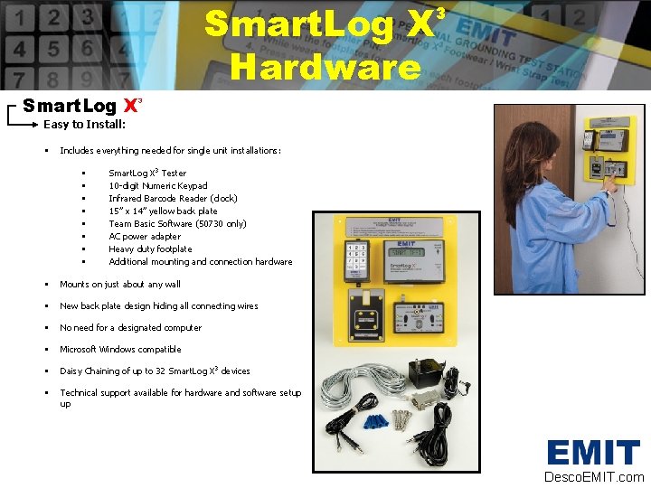 Smart. Log X Hardware Smart. Log X 3 3 Easy to Install: • Includes