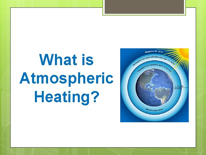 What is Atmospheric Heating? 