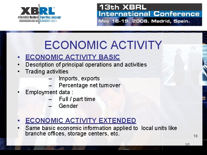 ECONOMIC ACTIVITY • ECONOMIC ACTIVITY BASIC • Description of principal operations and activities •