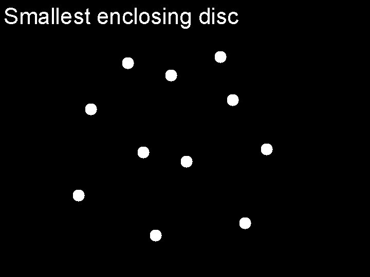 Smallest enclosing disc 