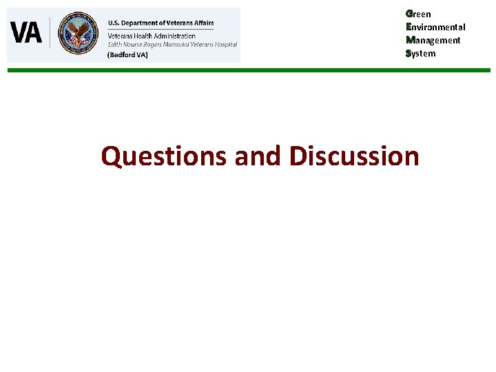 Green Environmental Management System Questions and Discussion 