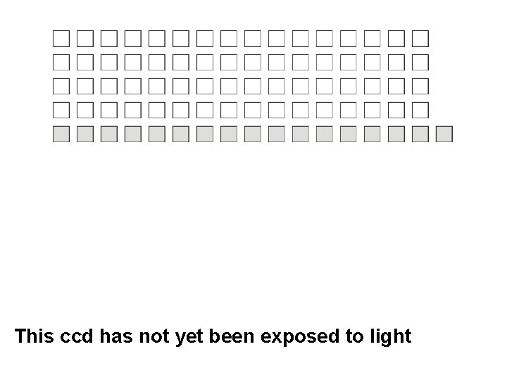 This ccd has not yet been exposed to light 