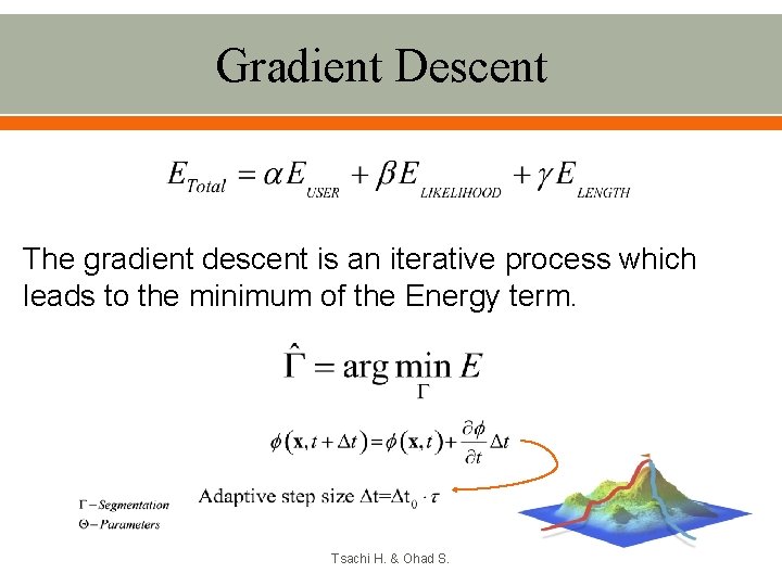 Gradient Descent The gradient descent is an iterative process which leads to the minimum