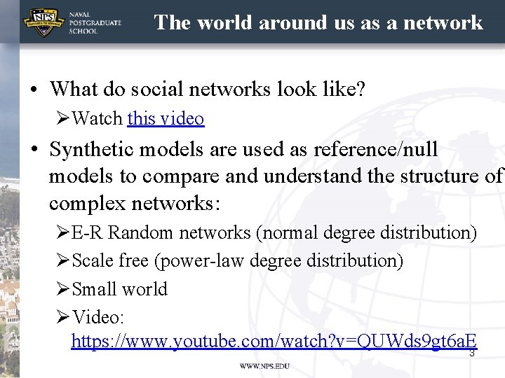 The world around us as a network • What do social networks look like?