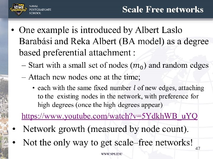 Scale Free networks • 47 