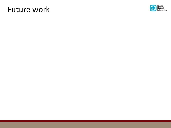 Future work 