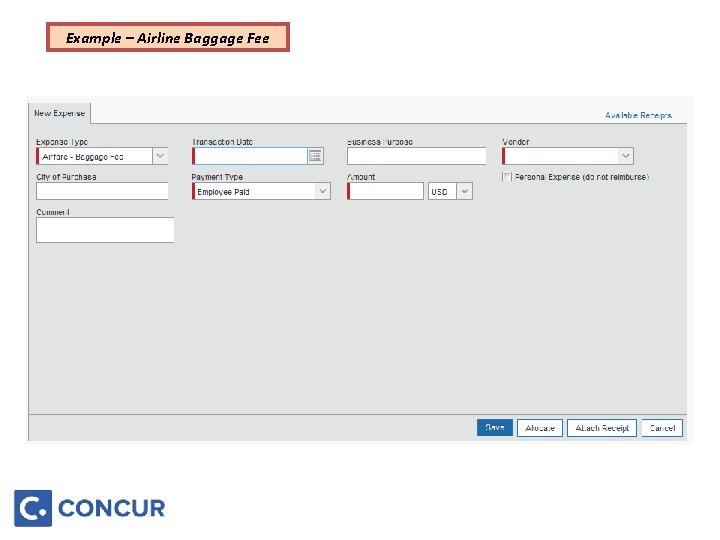 Example – Airline Baggage Fee 