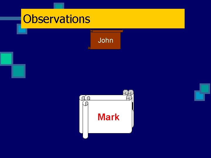 Observations John Matt Luke Mark 