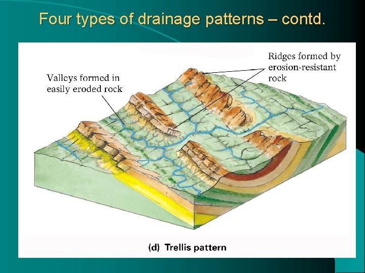 Four types of drainage patterns – contd. 