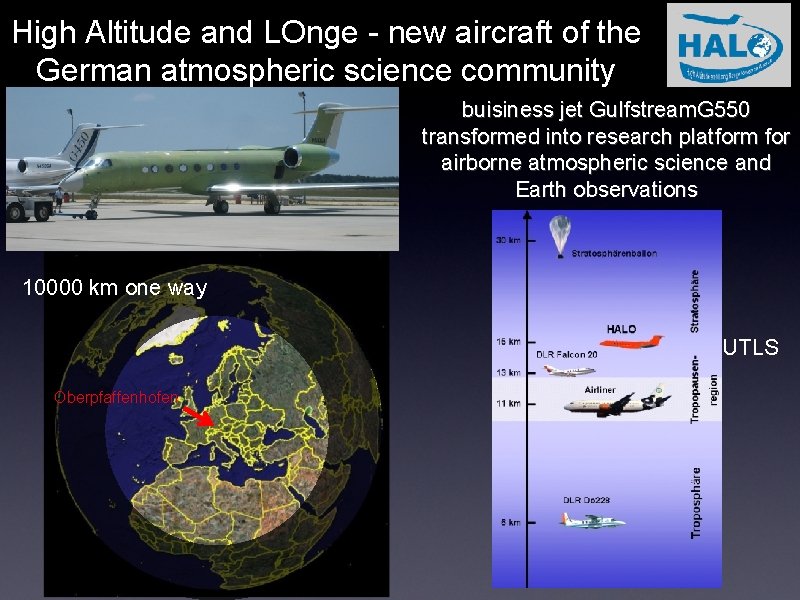 High Altitude and LOnge - new aircraft of the German atmospheric science community buisiness