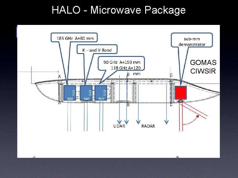 HALO - Microwave Package basic instrumentation GOMAS CIWSIR 