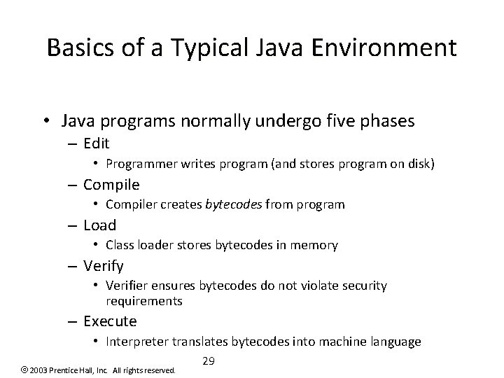 Basics of a Typical Java Environment • Java programs normally undergo five phases –