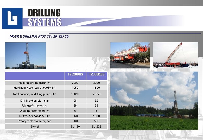  MOBILE DRILLING RIGS TZJ 20, TZJ 30 ТZJ 20 DBS ТZJ 30 DBS