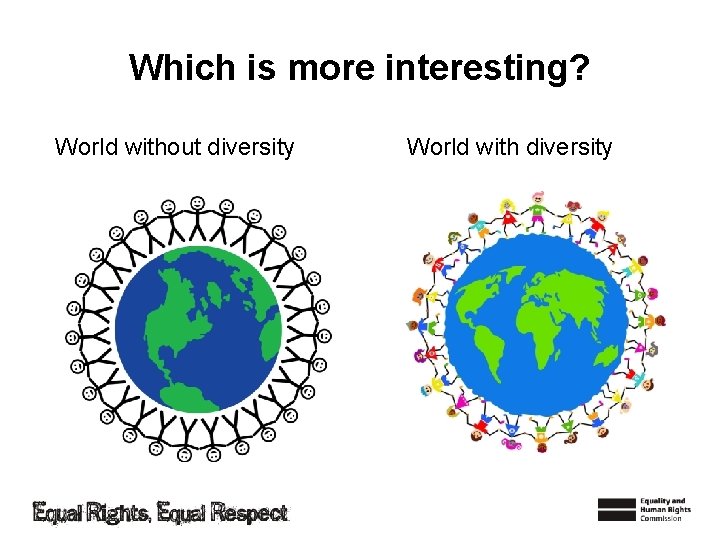 Which is more interesting? World without diversity World with diversity 