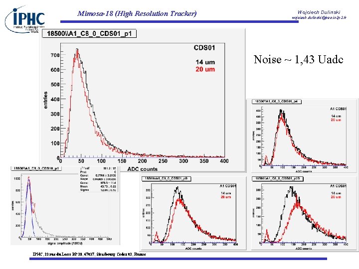 Mimosa-18 (High Resolution Tracker) Wojciech Dulinski wojciech. dulinski@ires. in 2 p 3. fr Noise