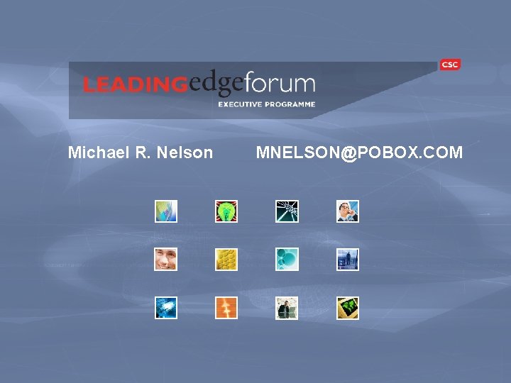 Michael R. Nelson MNELSON@POBOX. COM 