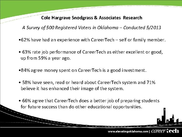 Cole Hargrave Snodgrass & Associates Research A Survey of 500 Registered Voters in Oklahoma