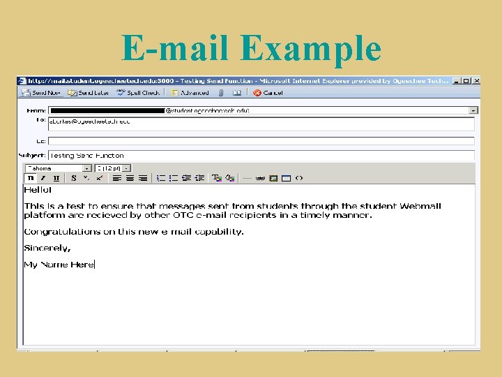 E-mail Example 