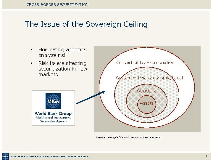CROSS-BORDER SECURITIZATION The Issue of the Sovereign Ceiling § How rating agencies analyze risk
