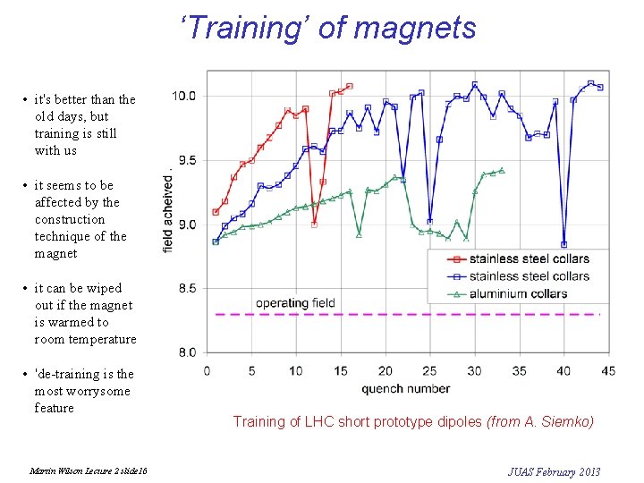 ‘Training’ of magnets • it's better than the old days, but training is still