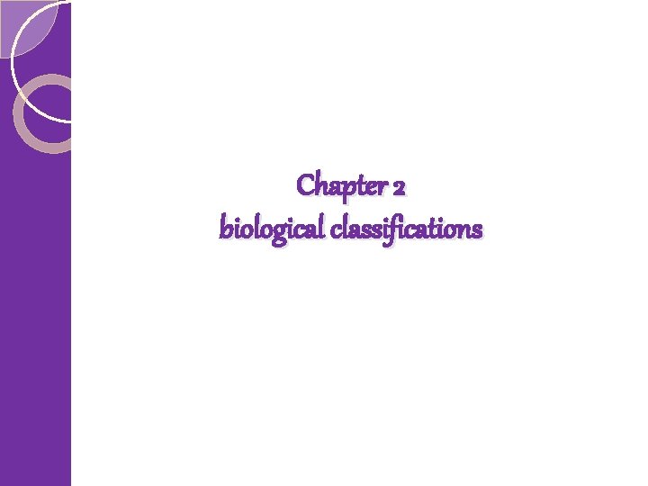 Chapter 2 biological classifications 