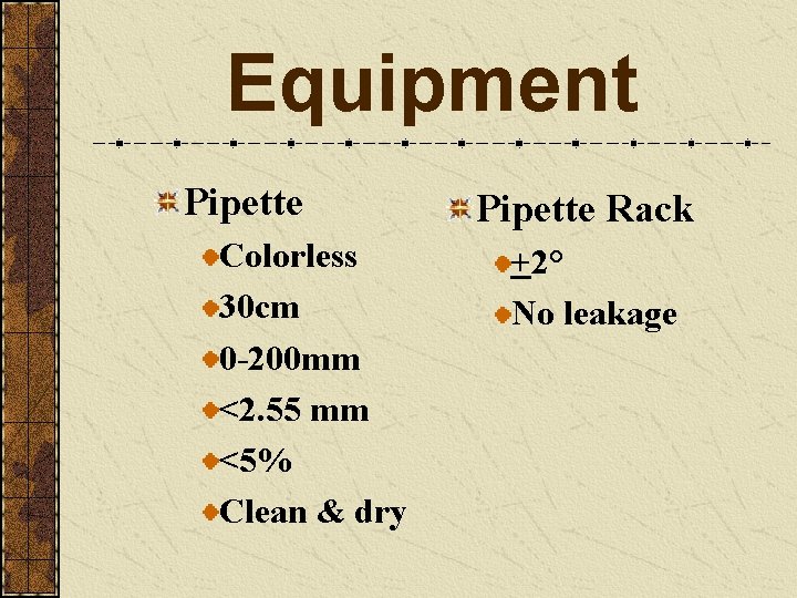 Equipment Pipette Colorless 30 cm 0 -200 mm <2. 55 mm <5% Clean &