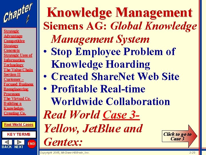 Knowledge Management Strategic Advantage Competitive Strategy Concepts Strategic Uses of Information Technology The Value