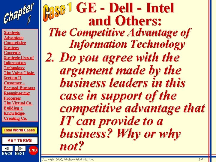 GE - Dell - Intel and Others: Strategic Advantage Competitive Strategy Concepts Strategic Uses