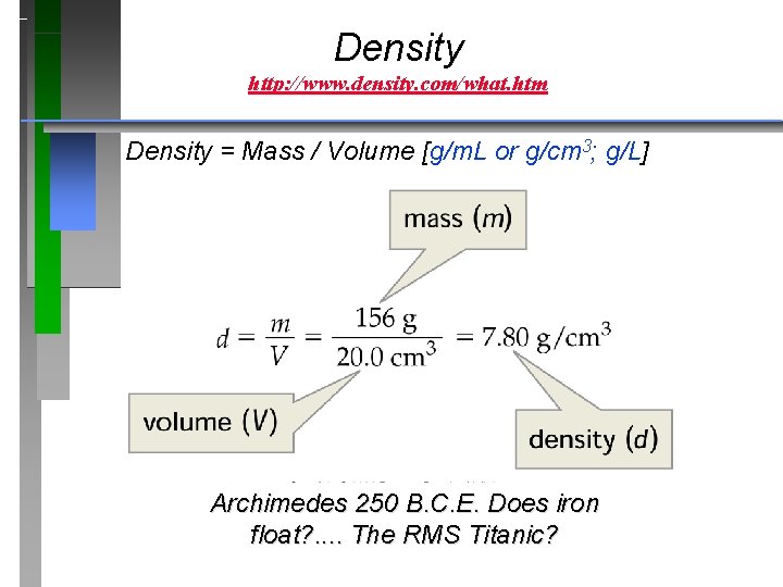 Chemistry Stem Measurement Ii Density Precision Accuracy Dr